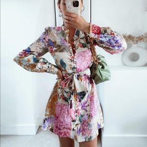 Zara Floral Print Mini Dress